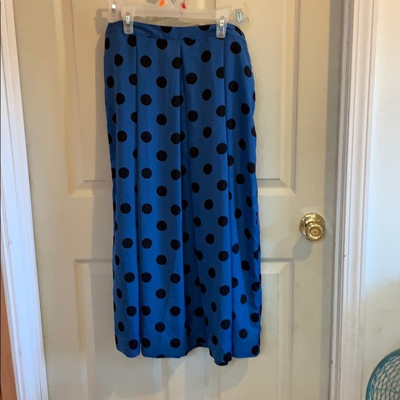 Who What Wear Polka Dot Birdcage Midi Skirt - Picture 2 of 4